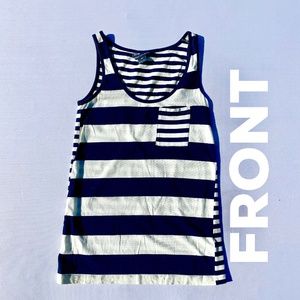 French Connection Striped Pocket Sleeveless Top M